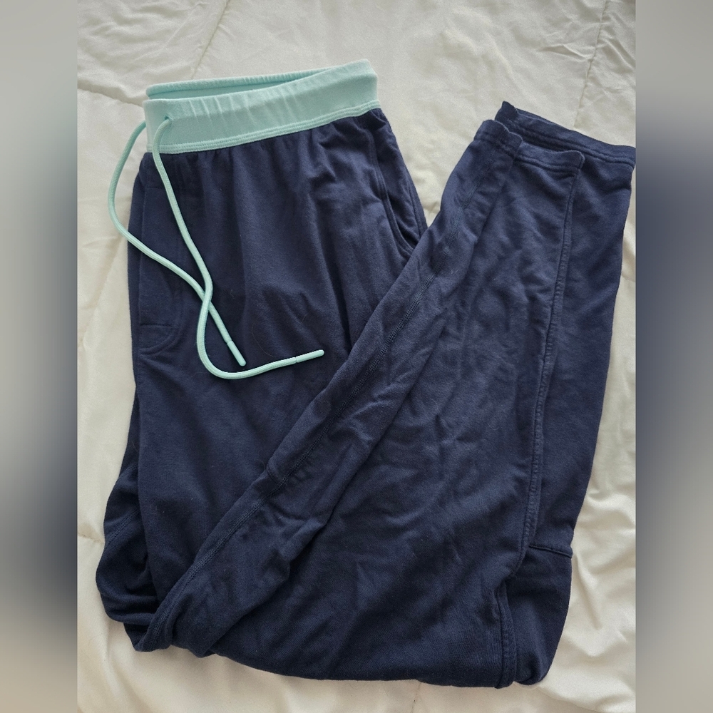 Jambys Breathable No-Sweat Sweatpant Joggers Navy/Mint Like New Tall — image 4 of 8